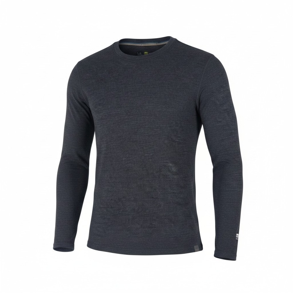 Meriwool 250g Midweight Base Layer Top Merino Wool Mens Small Charcoal Gray Lot